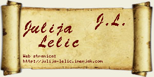 Julija Lelić vizit kartica